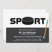 プロフェッショナルホッケー引退コーチ選手 招待状 (正面/裏面)