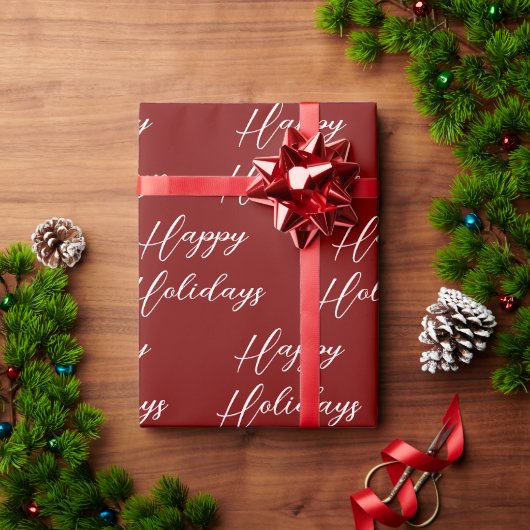 プロフェッショナルホリデー会社ロゴ ラッピングペーパー (クリスマスギフト)