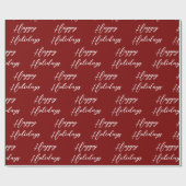 プロフェッショナルホリデー会社ロゴ ラッピングペーパー (フラット)