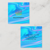 プロフェッショナルホログラフィックインスタグラムソーシャルメディア スクエア名刺 (正面/裏面)