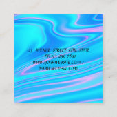 プロフェッショナルホログラフィックインスタグラムソーシャルメディア スクエア名刺 (裏面)