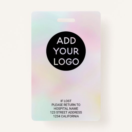 プロフェッショナルホログラフィックナースフォトロゴコード バッジ (裏面)