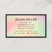 プロフェッショナルホロモダングラフィックパステルレインボー 名刺 (裏面)