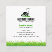プロフェッショナルホワイトグリーン気にローン&造園 スクエア名刺 (正面)