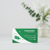 プロフェッショナルホワイトグリーン気にローン&造園B 名刺 (スタンド正面)