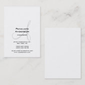 プロフェッショナルホワイトグレーモノグラムプレーン 名刺 (正面/裏面)