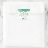 プロフェッショナルホワイトティール（緑がかった色）金ゴールドグリッター製品ラベル スクエアシール (バッグ)