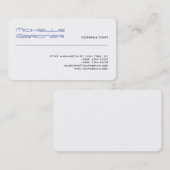 プロフェッショナルホワイトトレンディープレーンクリエイティブ モダン 名刺 (正面/裏面)