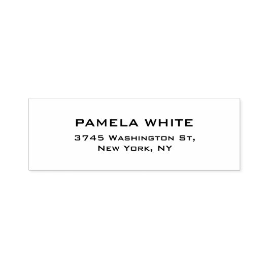 プロフェッショナルホワイトバックグラウンシンプルドのプレーンエレガント セルフインキングスタンプ (デザイン)