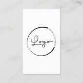 プロフェッショナルホワイトフォトロゴソーシャルメディア 名刺 (裏面)