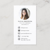 プロフェッショナルホワイトフォトロゴソーシャルメディア 名刺 (正面)