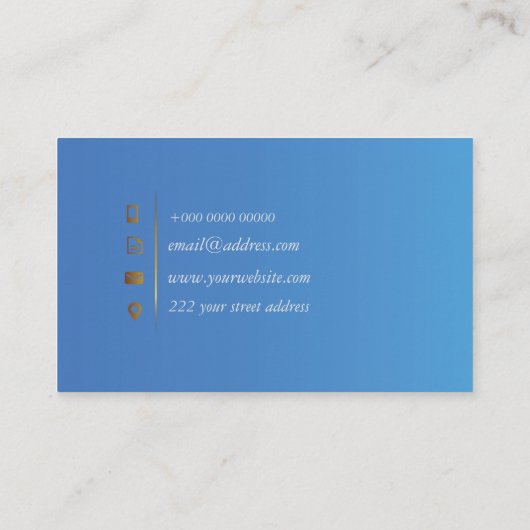 プロフェッショナルホワイトブルーメディカルドクタークリニック 名刺 (裏面)