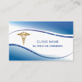 プロフェッショナルホワイトブルーメディカルドクタークリニック 名刺 (正面)