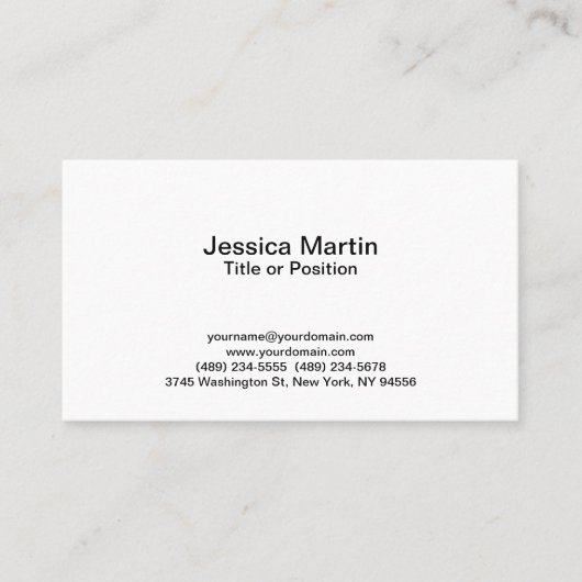 プロフェッショナルホワイトマネージャのコンサルタント責任者 名刺 (正面)