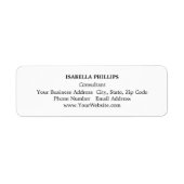 プロフェッショナルホワイトミニマリストプレーンクリエイティブ ラベル (正面)