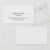 プロフェッショナルホワイトミニマリストプレーンクリエイティブ 名刺 (正面/裏面)