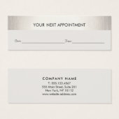 プロフェッショナルホワイトモダンシルバーアポイントメント (正面&裏面)