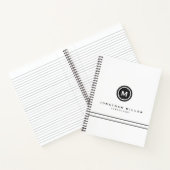 プロフェッショナルホワイトモノグラムメダリオン ノートブック (内部)