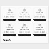 プロフェッショナルホワイト会社ロゴ原料ラベル スクエアシール (シート)