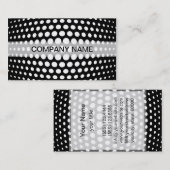 プロフェッショナルホワイト水玉模様パターン 名刺 (正面/裏面)