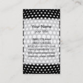 プロフェッショナルホワイト水玉模様パターン 名刺 (裏面)