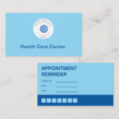 プロフェッショナルホワイト&ブルーメディカルアポイントメント 名刺 (正面/裏面)