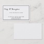 プロフェッショナルホワイト&モダン 名刺 (正面/裏面)