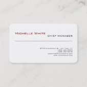 プロフェッショナルホワシンプルイト平滑モダン主義 名刺 (正面)