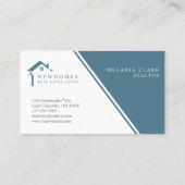 プロフェッショナルホーム実在エステートエージェントのロゴブルー 名刺 (裏面)