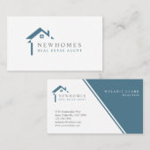 プロフェッショナルホーム実在エステートエージェントのロゴブルー 名刺 (正面/裏面)