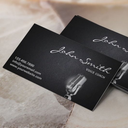 プロフェッショナルボイスコーチダークビジネスカード 名刺