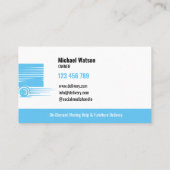 プロフェッショナルボックストラック移動搬送運搬 名刺 (裏面)