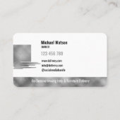 プロフェッショナルボックストラック移動搬送運搬 名刺 (裏面)