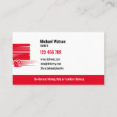 プロフェッショナルボックストラック移動配送会社 名刺 (裏面)