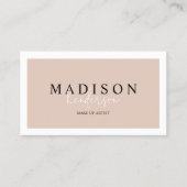 プロフェッショナルボホクリームスクリプトタイポグラフィQRコード 名刺 (正面)