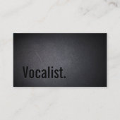 プロフェッショナルボーカリストミニマリストブラック 名刺 (正面)