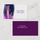 プロフェッショナルボーカリスト、歌手、音楽ビジネスカード 名刺 (正面/裏面)