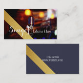 プロフェッショナルボーカリスト、歌手、音楽ビジネスカード 名刺 (正面/裏面)