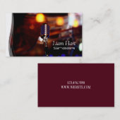 プロフェッショナルボーカリスト、歌手、音楽ビジネスカード 名刺 (正面/裏面)