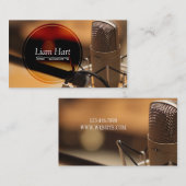プロフェッショナルボーカリスト、歌手、音楽ビジネスカード 名刺 (正面/裏面)
