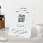 プロフェッショナルポーパーソナライズされたモダントフォリオQRコード 台座サイン (インサイチュ)