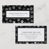 プロフェッショナルポープリントデザイン |黒と白 名刺 (正面/裏面)