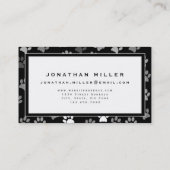 プロフェッショナルポープリントデザイン |黒と白 名刺 (裏面)