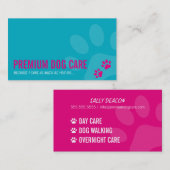 プロフェッショナルポープリントペットケアピンクターコイズ 名刺 (正面/裏面)