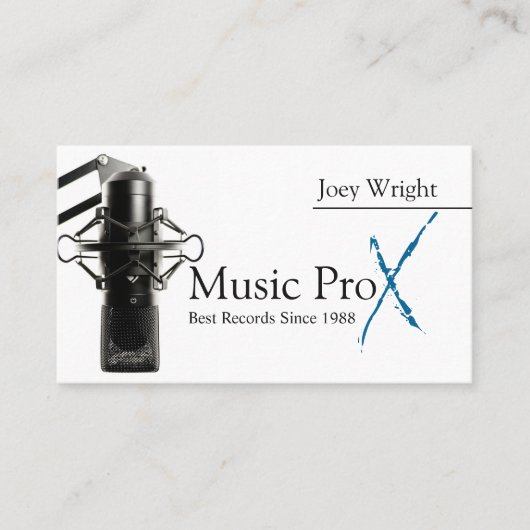 プロフェッショナルマイク音楽録音スタジオ 名刺 (正面)