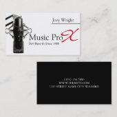 プロフェッショナルマイク音楽録音スタジオ 名刺 (正面/裏面)