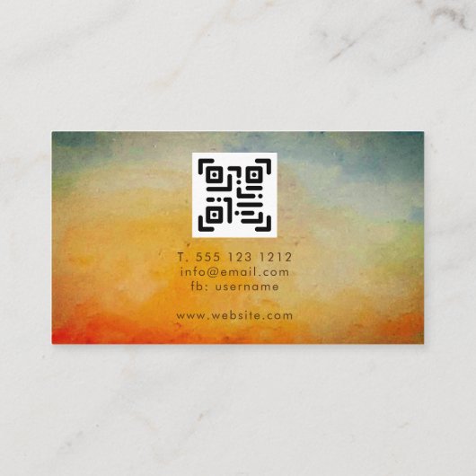 プロフェッショナルマウンテンズ抽象芸術モノグラム 名刺 (裏面)