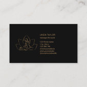 プロフェッショナルマッサージセラピストロータスカイロプラクター 名刺 (裏面)