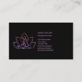 プロフェッショナルマッサージセラピストロータスカイロプラクター 名刺 (裏面)