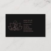 プロフェッショナルマッサージセラピストロータスカイロプラクター 名刺 (裏面)